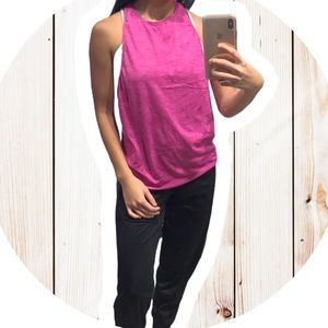 Athleta Fuchsia Loose Muscle Workout Tank